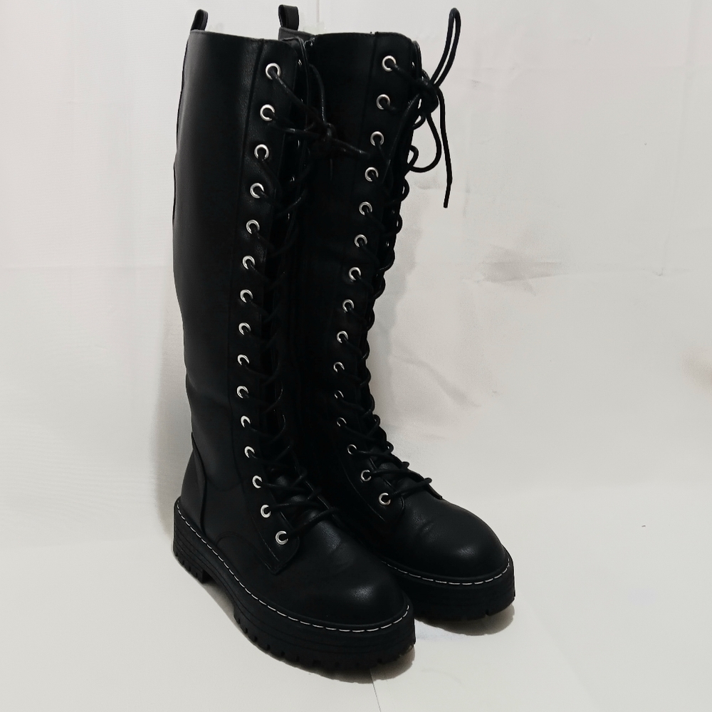 Womens over the calf biker boots Sugar sz 7.5